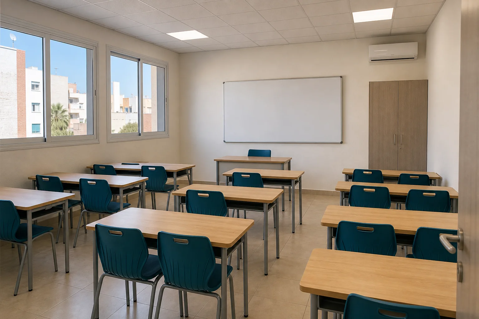 Aménagement d'une salle de classe pour école privée au Maroc par 3HA