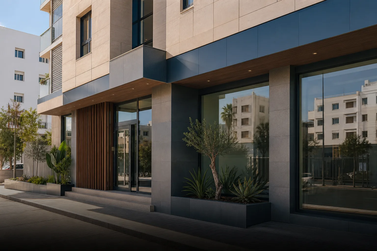 Habillage de façade et murs intérieurs pour bâtiment au Maroc
