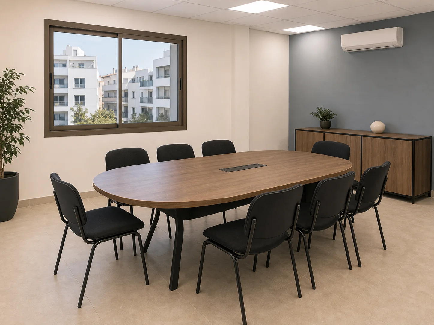 Table de réunion huit places pour entreprise au Maroc